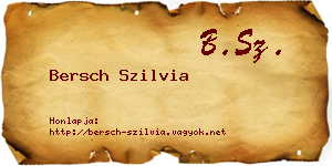Bersch Szilvia névjegykártya